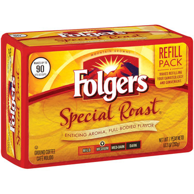 Folgers Medium Special Roast Refill Pack Ground Coffee 10.3 Oz Stand Up Bag