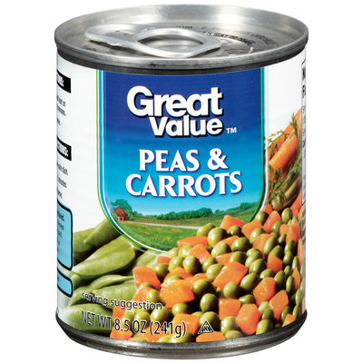 Great Value™ Peas & Carrots 8.5 oz. Pull-Top Can