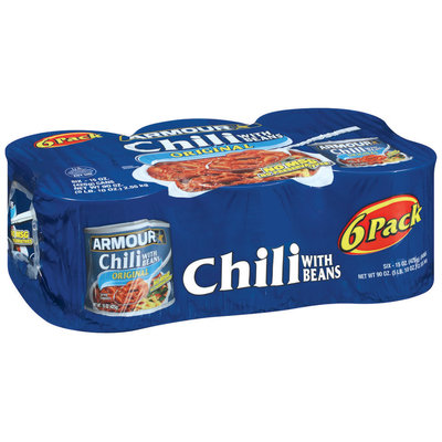 Armour Original W/Beans 15 Oz Chili 6 Ct Cans