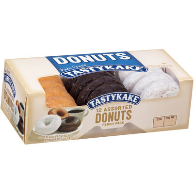 Tastykake® Plain/Frosted & Powdered Sugar Family Pack Assorted Donuts 18 oz. Box