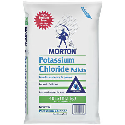 Morton Potassium Chloride Water Softening Pellets 40 Lb Bag