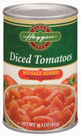 Haggen Diced No Salt Added Tomatoes 14.5 Oz Can