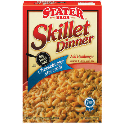 Stater Bros. Cheeseburger Macaroni Skillet Dinner 8 Oz Box