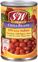 S&W® Premium 50% Less Sodium Chili Beans 15.5 oz. Can