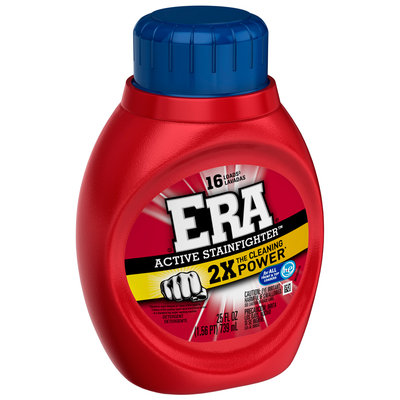 Era 2x Ultra Active Stainfighter Formula Regular Liquid Laundry Detergent 25 fl. oz. Bottle