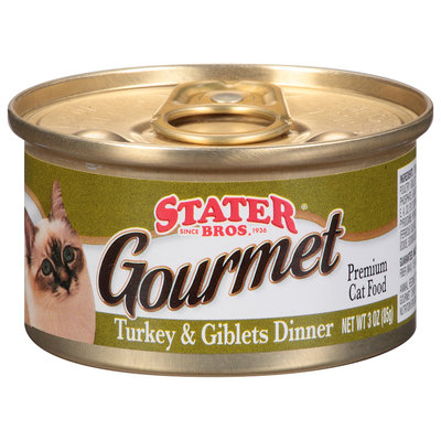 Stater Bros.® Cat Food Premium Gourmet Turkey & Giblets Dinner 3 oz. Pull-Top Can
