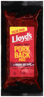 Lloyd's® Barbeque Co. Seasoned & Smoked Pork Back Ribs in Original BBQ Sauce 24 oz. Pack