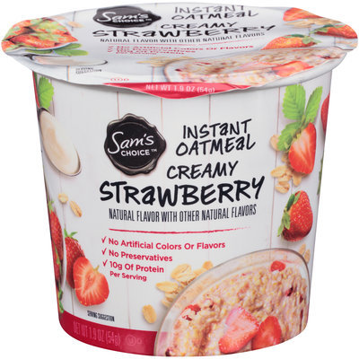 Sam’s Choice™ Creamy Strawberry Instant Oatmeal 1.9 oz. Cup