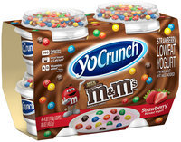 YoCrunch® Strawberry Lowfat Yogurt with M&M's® Brand Chocolate Candies 4-4 oz. Cups