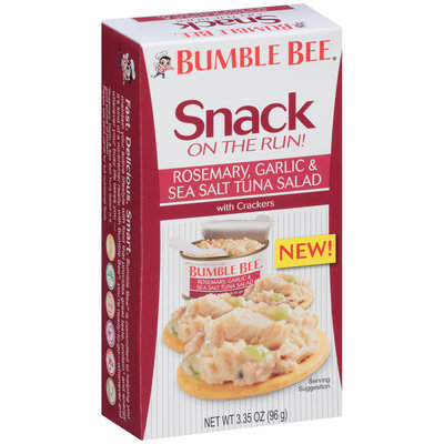 Bumble Bee® Snack on the Run! Rosemary, Garlic & Sea Salt Tuna Salad with Crackers 3.35 oz. Box