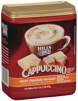 Hills Bros White Chocolate Caramel Cappuccino 16 Oz Plastic Container