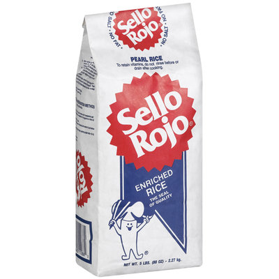 Sello Rojo Pearl Enriched Rice 5 Lb Bag
