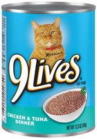 9 Lives® Chicken & Tuna Dinner Cat Food 12.3 oz. Can