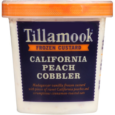 Tillamook® California Peach Cobbler Frozen Custard 15.5 fl. oz. Tub