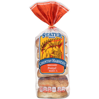 Stater Bros.® Country Harvest® Pretzel Bagels 18 oz. Bag