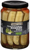 Market Stand Traditional Kosher Dill Fresh Pack Pickle Spears 24 fl. oz. Jar