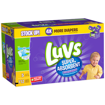Stretch Luvs Super Absorbent Leakguards Diapers Size 5 112 Count