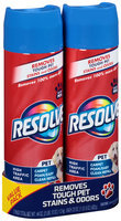 Resolve® Pet High Traffic Area Carpet Foam/Easy Clean Pro Refill Large Area Carpet Cleaner 2-22 oz. Aerosol Cans