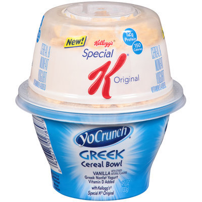 YoCrunch® Cereal Bowl Vanilla with Kellogg's® Special K® Original Greek Nonfat Yogurt 4.7 oz. Cup