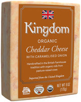 Kingdom Organic Cheddar Cheese with Caramelised Onion 6 oz. Loaf