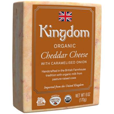 Kingdom Organic Cheddar Cheese with Caramelised Onion 6 oz. Loaf