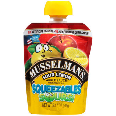 Musselman's® Squeezables Sours! Sour Lemon Apple Sauce 3.17 oz. Pouch