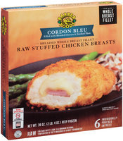 Barber Foods® Cordon Bleu Raw Stuffed Chicken Breasts 6 ct Box