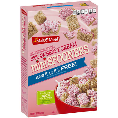 Malt-O-Meal® Strawberry Cream Mini Spooners® Cereal 15 oz. Box