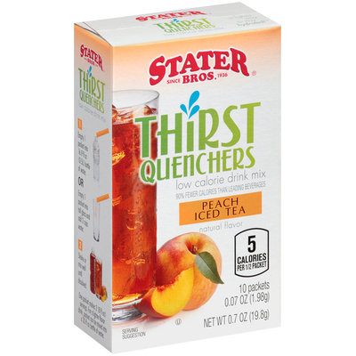 Stater Bros.® Thirst Quenchers™ Low Calorie Peach Iced Tea Drink Mix 10-0.07 oz. Packets