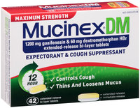 Mucinex® DM Maximum Strength Extended-Release Bi-Layer Expectorant/Cough Suppressant Tablets 42 ct Box