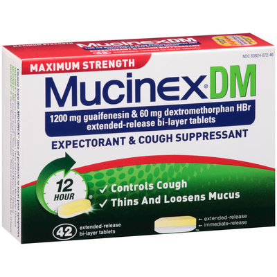 Mucinex® DM Maximum Strength Extended-Release Bi-Layer Expectorant/Cough Suppressant Tablets 42 ct Box