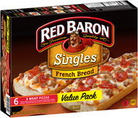 Red Baron® Singles French Bread 3 Meat Pizzas 6 ct Box