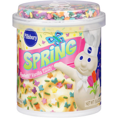 Pillsbury Funfetti® Spring Vanilla Frosting 15.6 oz. Canister