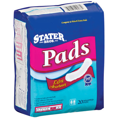 Stater Bros. Extra Absorbent Pads 20 Ct Bag