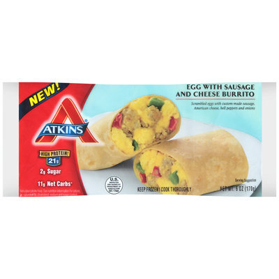 Atkins® Egg with Sausage and Cheese Burrito 12-6 oz. Packs