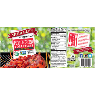 Muir Glen™ Organic Fire Roasted Petite Diced Tomatoes 14.5 oz. Can
