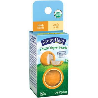 Stonyfield® Peach-Vanilla Organic Frozen Yogurt Pearls 1.7 fl. oz. Box