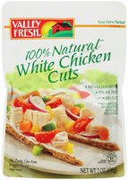 Valley Fresh® 100% Natural White Chicken Cuts 7 oz. Pouch.
