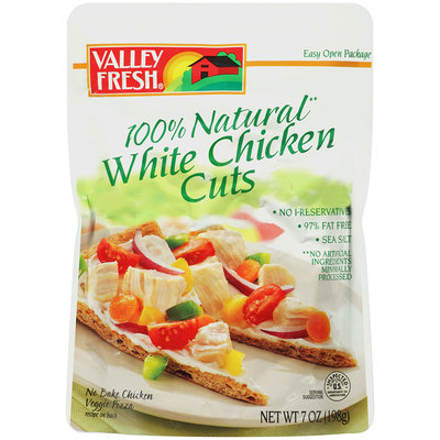 Valley Fresh® 100% Natural White Chicken Cuts 7 oz. Pouch.
