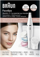 Silk-epil Face Braun Face 851 – Facial cleansing brush & facial epilator plus 3 beauty brushes for clear, beautiful skin