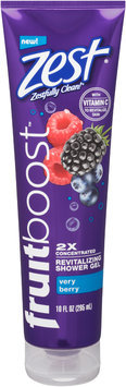 Slide: Zest® Fruitboost™ Very Berry 2x Concentrated Revitalizing Shower Gel