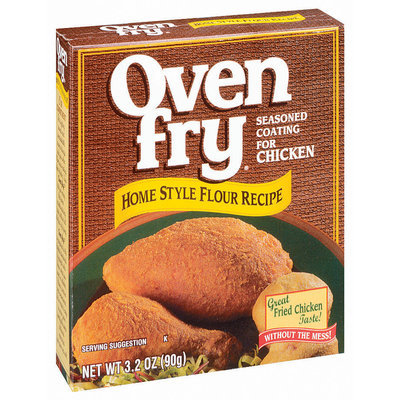 Oven Fry Home Style Flour For Chicken Recipe Seasoned Coating 3.2 Oz Box