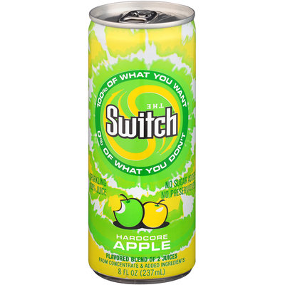 The Switch® Hardcore Apple Sparkling 100% Juice 8 fl. oz. Pull-Top Can