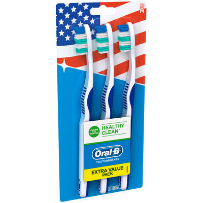 Healthy Clean Oral-B Healthy Clean Medium Toothbrush 3 Count