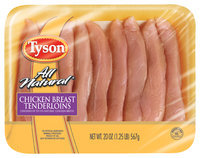 Tyson® All-Natural Chicken Breast Tenderloins 20 oz. Package