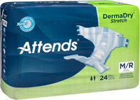 DDSMR Attends® DermaDry™ Stretch Medium/Regular Briefs, 24 count
