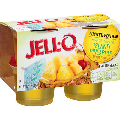 JELL-O Island Pineapple Gelatin Snacks