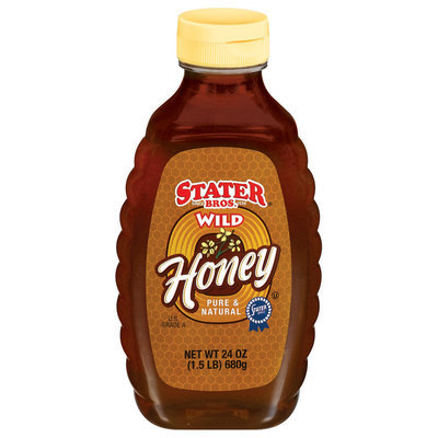 Stater Bros. Wild Pure & Natural Honey 24 Oz Plastic Bottle