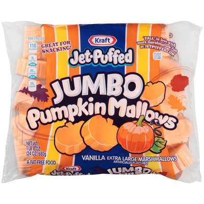 Kraft Jet-Puffed Jumbo PumpkinMallows Marshmallows 24 oz. Bag