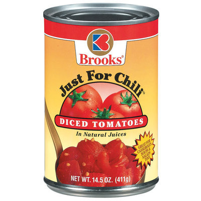 Brooks Just For Chili Diced In Natural Juices Tomatoes 14.5 Oz Can